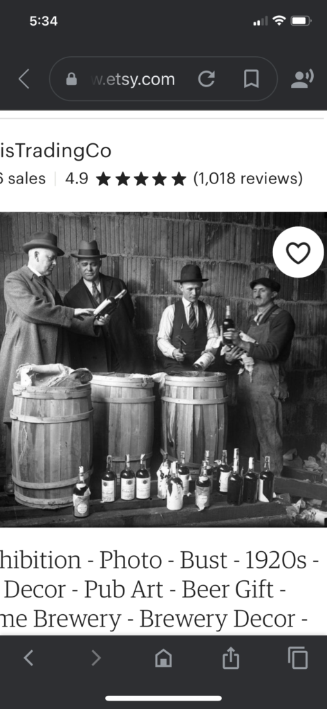 Prohibition era.